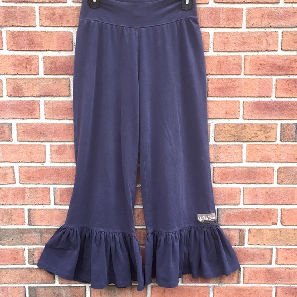 Matilda Jane Sophia Big Ruffle Navy Pants size Small - Picture 1 of 7